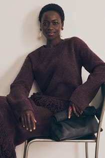 Knitted Fringe Sweater