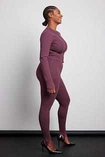 Knitted Ribbed Leggings