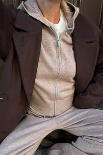 Strickpullover mit Reißverschluss