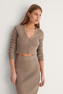 Light Rib Knitted Cardigan