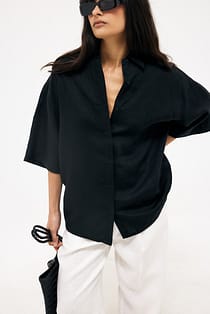 Camisa de lino de manga corta