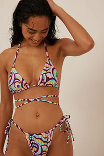 Long Strap Triangle Bikini Top