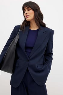 Oversized One Button Blazer
