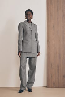 Melange-Hose mit mittlerer Taille