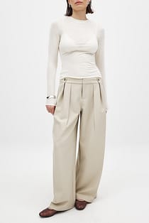 Pantalones de traje de cintura media