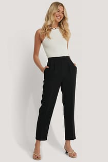 Cropped Darted Suit Pants