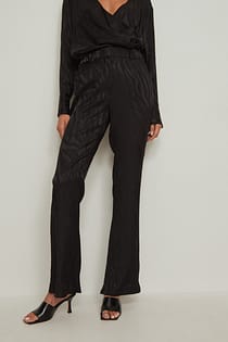 Flared Jacquard Zebra Pants