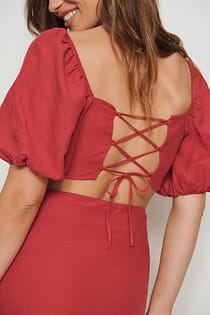 Blouse met pofmouwen
