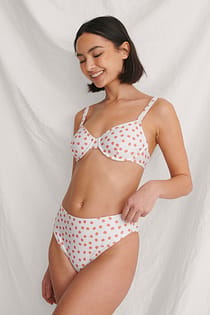 Gerecycled bikinibroekje met hoge taille