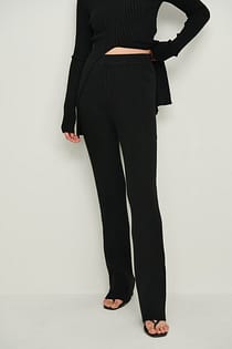 Ribbed Knitted Trousers