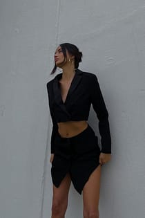 Blazer Mit Satindetail