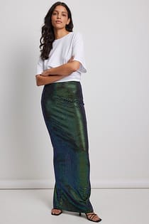 Sequin Maxi Skirt