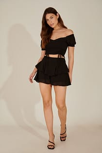 Recycled Frill Detail Shorts