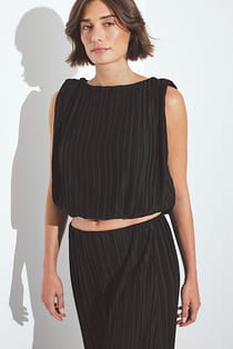 Puffy Pleated Top