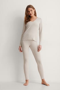 Soft Ribbed High Waist Tights