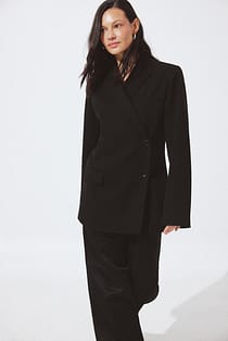 Regular blazer med omlott