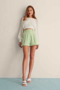 Pleat Detail Shorts
