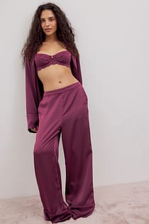 Satin Panel Pyjama Trousers