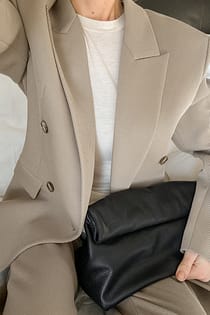 Sharp Shoulder Twill Blazer
