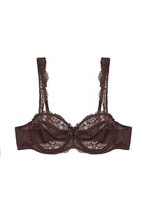Wide Strap Lace Balconette Bra