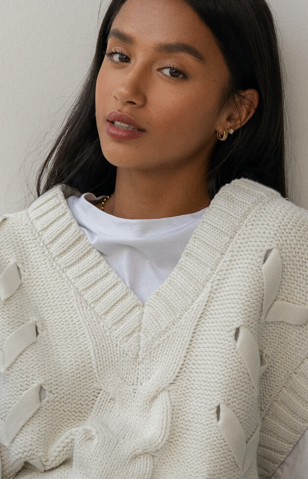Girl in white reborn sweater