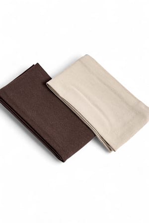 Beige/Brown Pack de 2 cintas de pelo de jersey