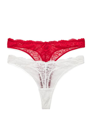 Red 2er-Pack V-förmiger String