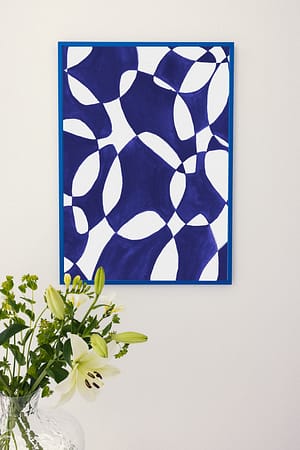 Blue Abstract Shapes Poster
