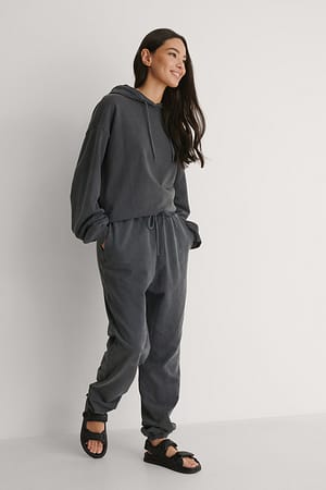 Black Acid Wash Sweatpants