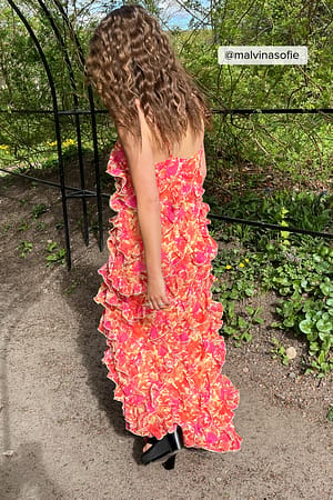 Flower Print Maxikleid