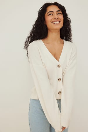 White Strickweste