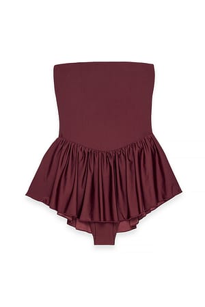 Wine Bandeau-badedragt