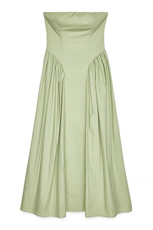 Light Green Vid maxikjole med bandeau