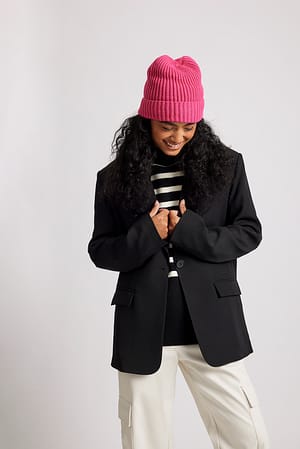 Fuchsia Basic Knitted Beanie