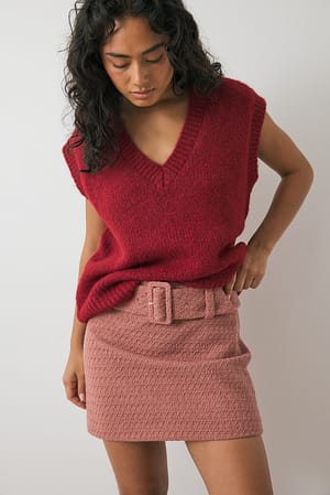 Pink Minirok met riem