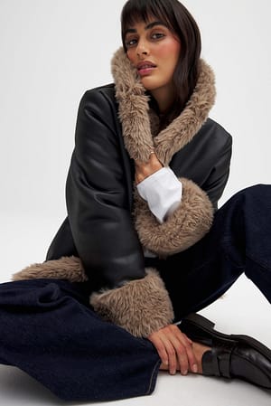Brown Chaqueta acolchada