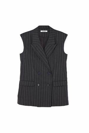 Pinstripe Chaleco oversize cuadrado