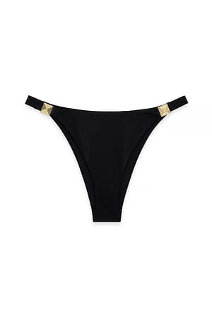 Black Braguita de bikini con detalle de hebilla