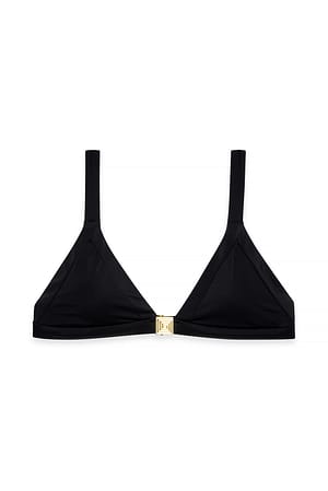 Black Bikinitopp med spennedetaljer