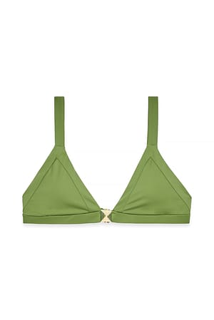 Green Bikinitopp med spennedetaljer