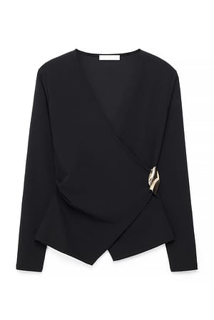 Black Haut croisé avec boucle