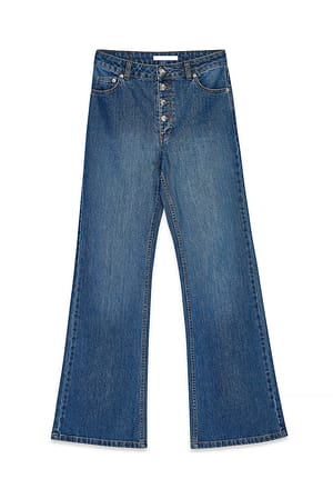 Blue Jean bootcut à boutons