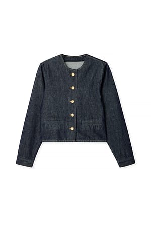 Rinse Wash Denimjakke med knappedetaljer