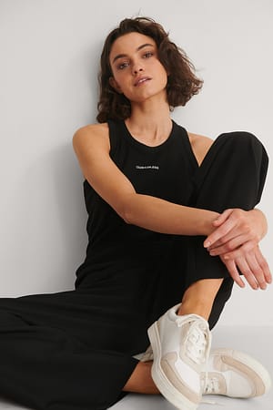CK Black Micro Branding Tank Top