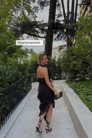 Black Minikleid mit Rüschendetail