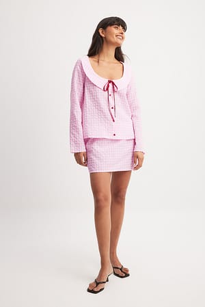 Pink Check Ternet nederdel