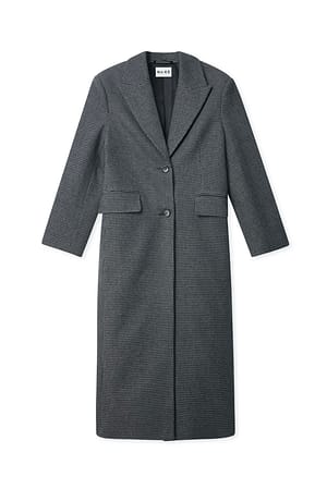 Grey Abrigo de cuadros