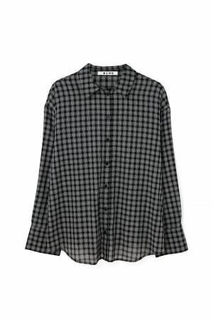 Dark Grey Check Kariertes, transparentes Hemd
