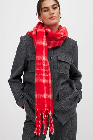 Red Check Bufanda de cuadros