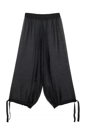 Black Chiffon-Ballonsaum-Hose